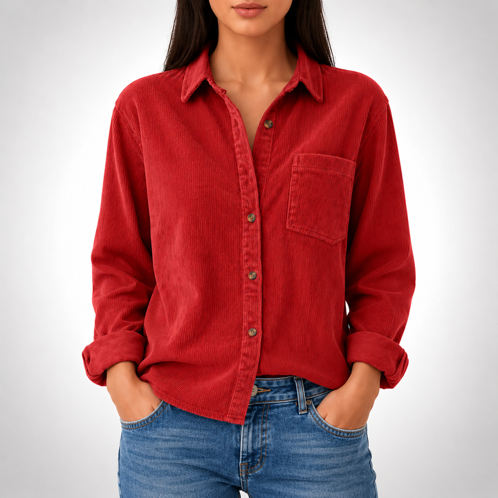 Ava | Long Sleeve Corduroy Shirt - Helen & Olivia Manhattan