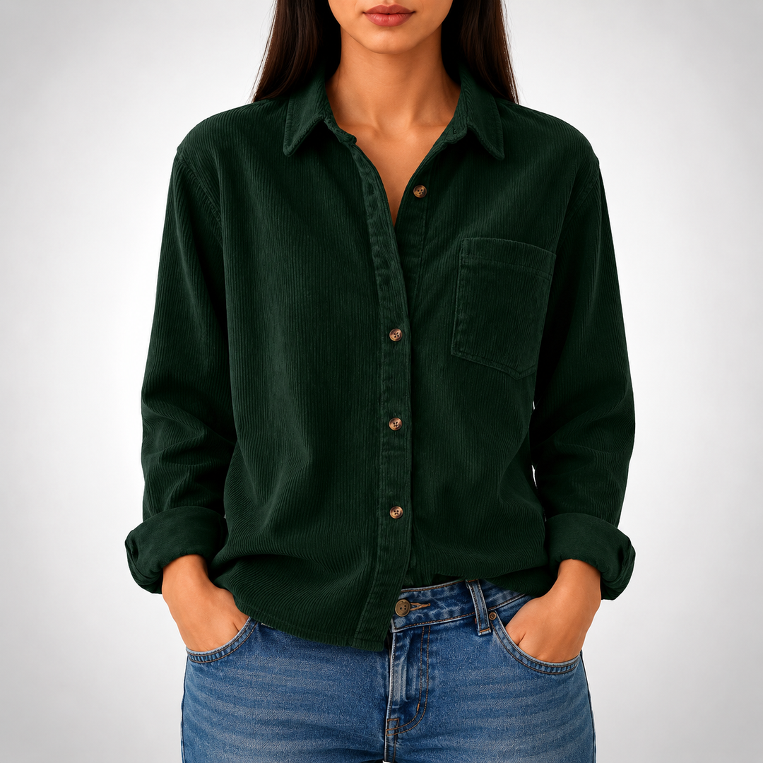 Ava | Long Sleeve Corduroy Shirt - Helen & Olivia Manhattan