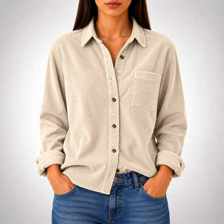 Ava | Long Sleeve Corduroy Shirt - Helen & Olivia Manhattan
