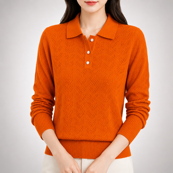 Lila | Knit Polo Sweater - Helen & Olivia Manhattan