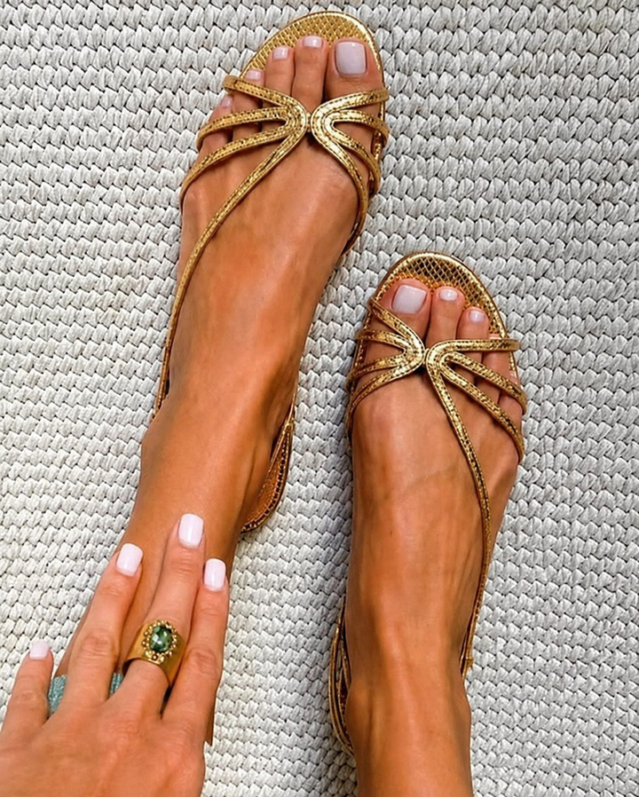 Genevra | Gold Summer Elegance Sandal