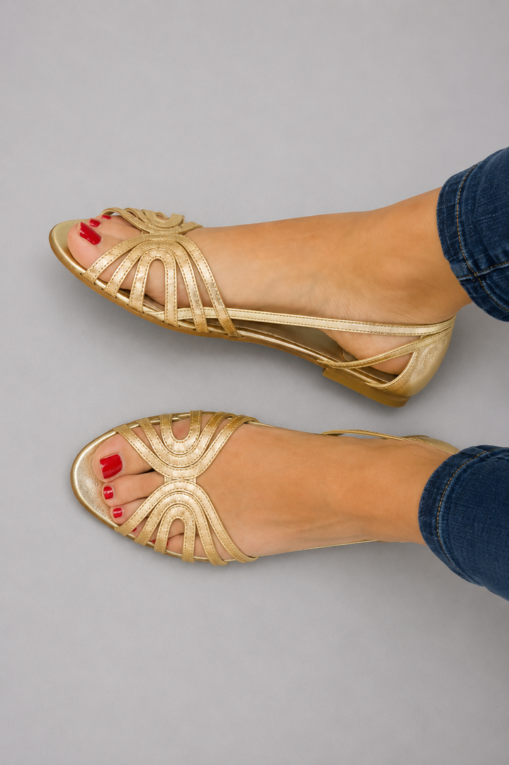 Éléonore™ | Golden Summer Light Sandals
