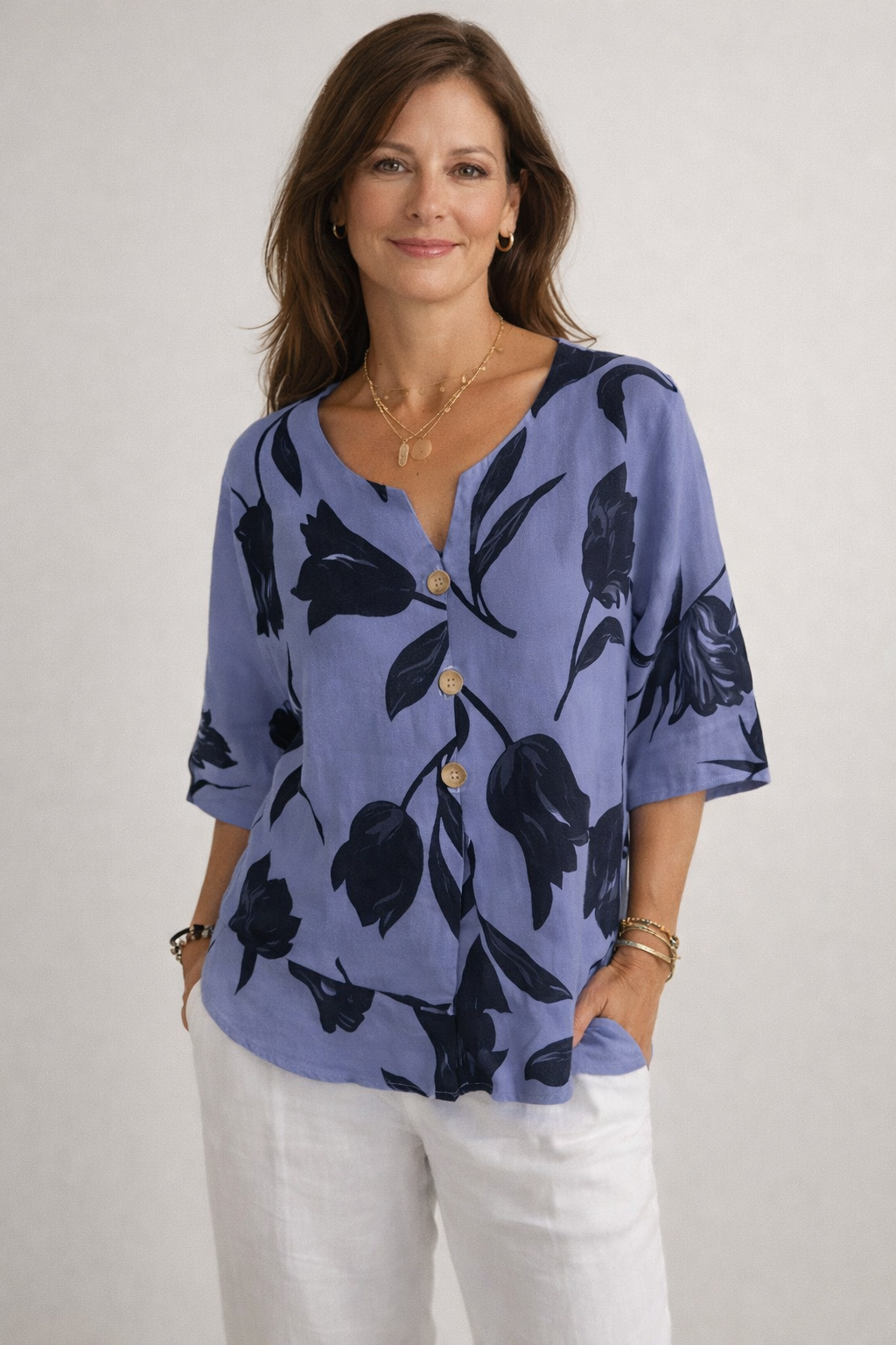 Ida | Breezy Button Blouse