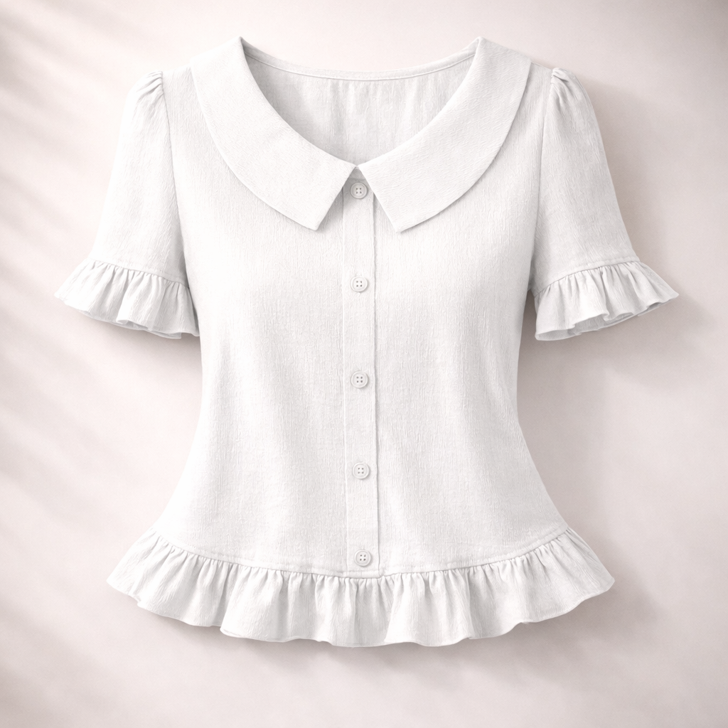 Sienna | Collar Ruffle Blouse - Helen & Olivia Manhattan