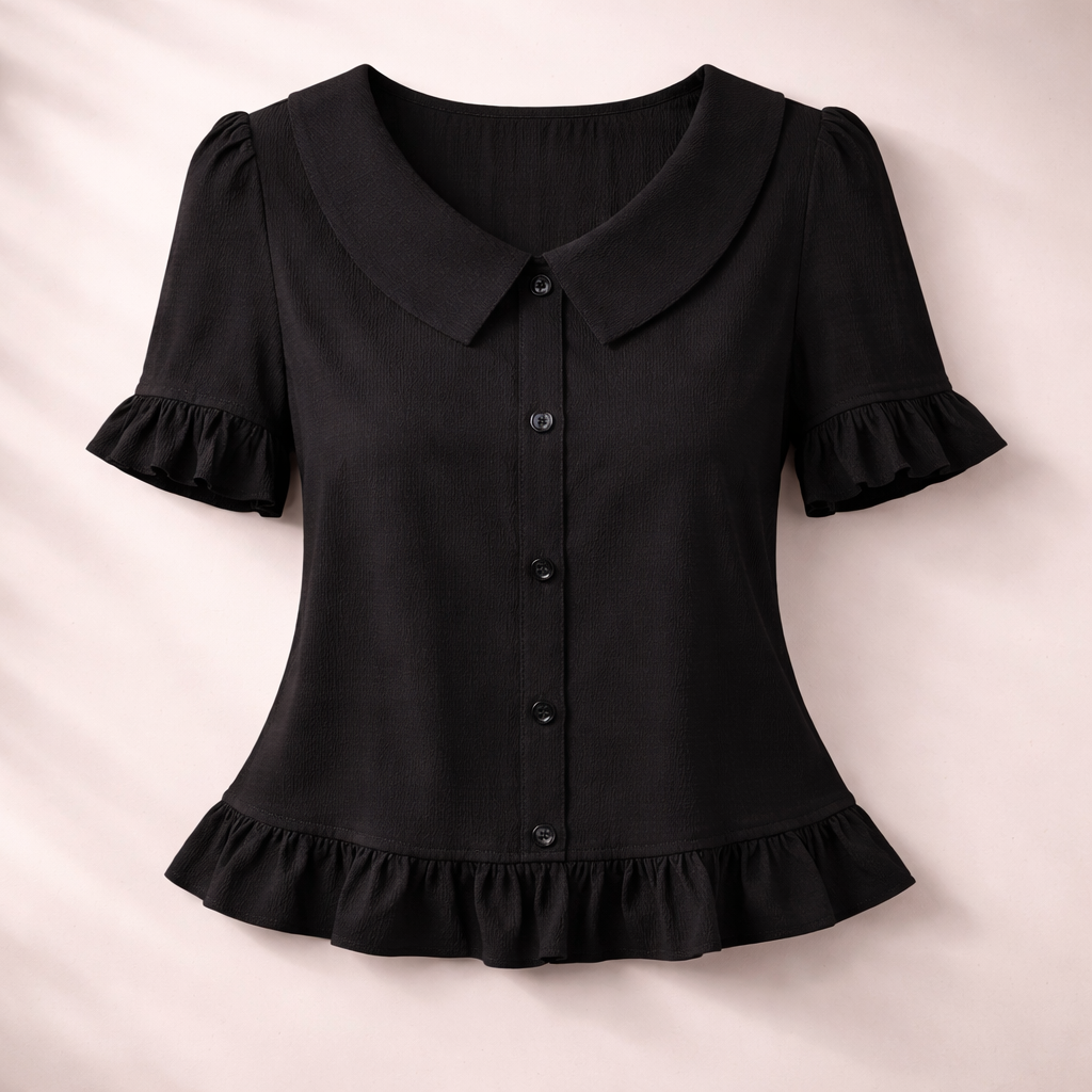 Sienna | Collar Ruffle Blouse - Helen & Olivia Manhattan