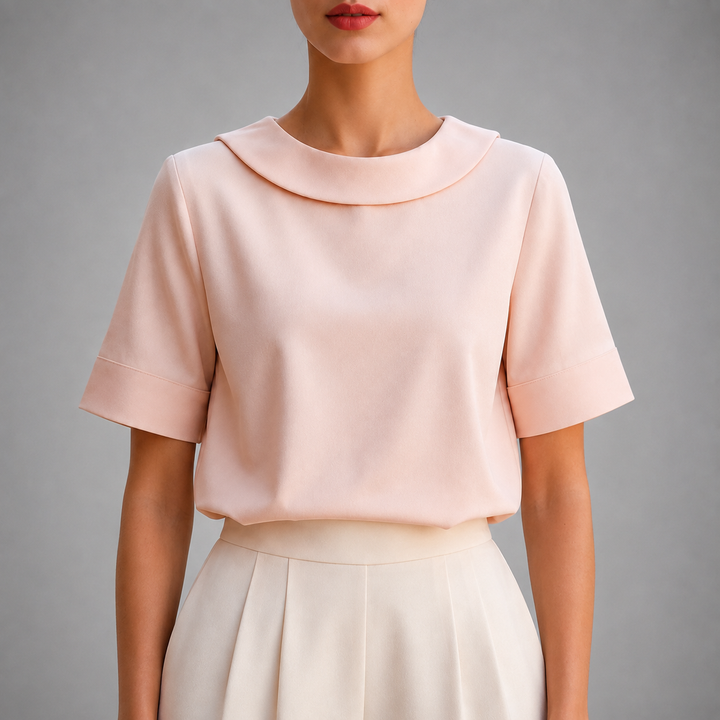 Camille | Round Neck Blouse - Helen & Olivia Manhattan