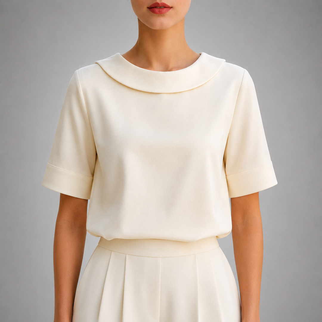 Camille | Round Neck Blouse - Helen & Olivia Manhattan
