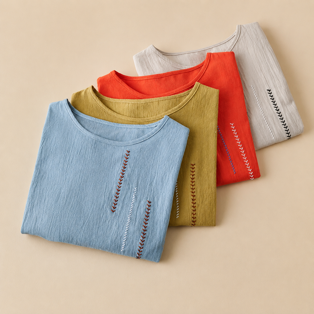 Iris | Cotton Linen Blouse - Helen & Olivia Manhattan