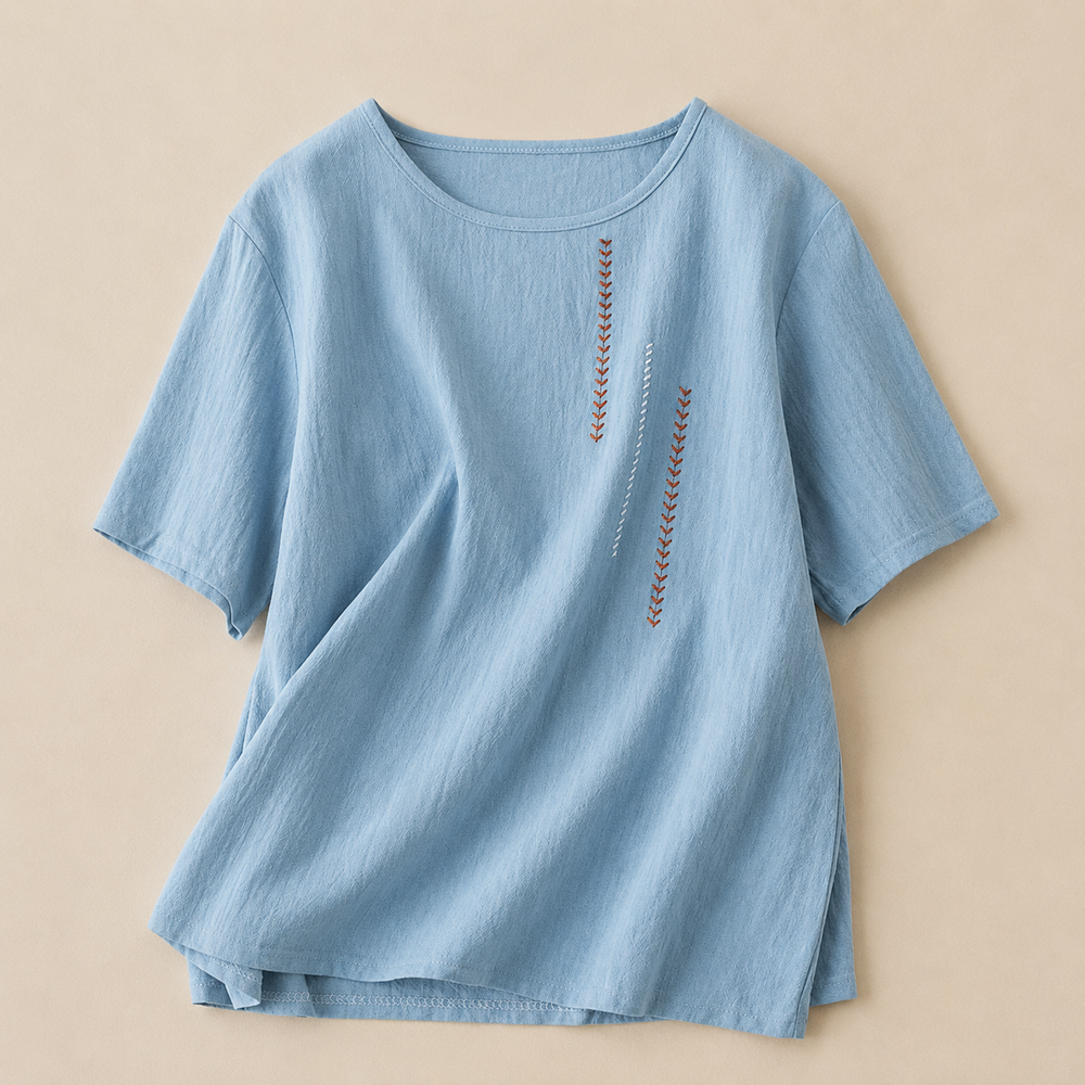 Iris | Cotton Linen Blouse - Helen & Olivia Manhattan