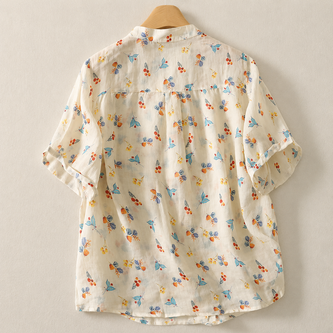 Roselle | Cotton Linen Blouse - Helen & Olivia Manhattan