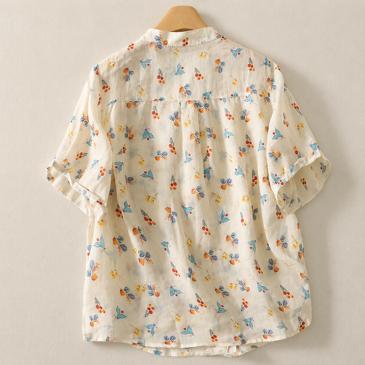Roselle | Cotton Linen Blouse - Helen & Olivia Manhattan