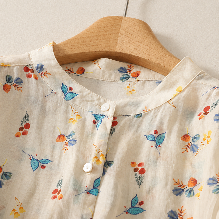 Roselle | Cotton Linen Blouse - Helen & Olivia Manhattan