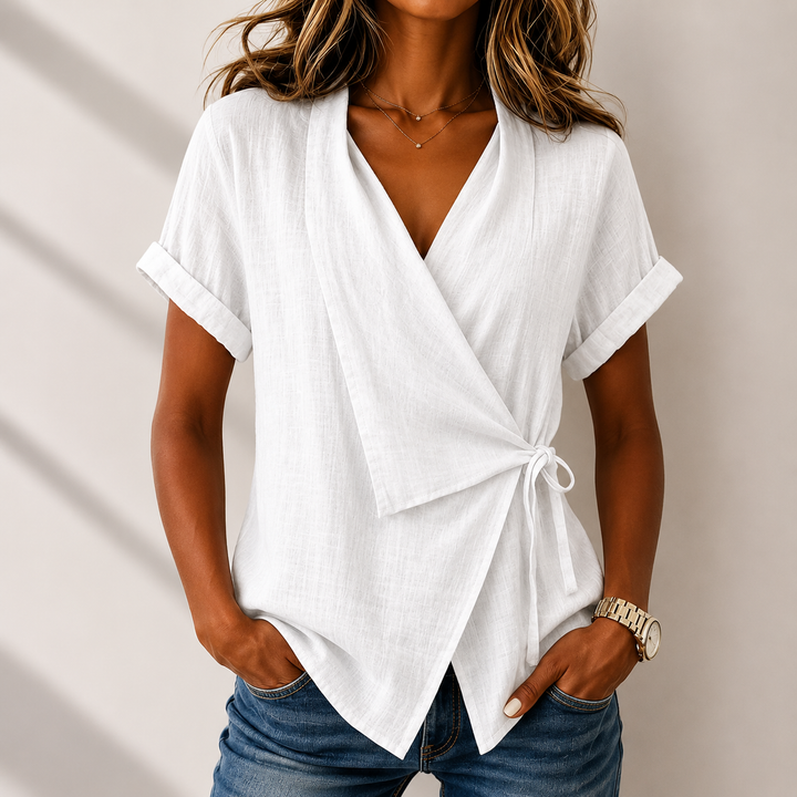 Celeste | Wrap Blouse - Helen & Olivia Manhattan