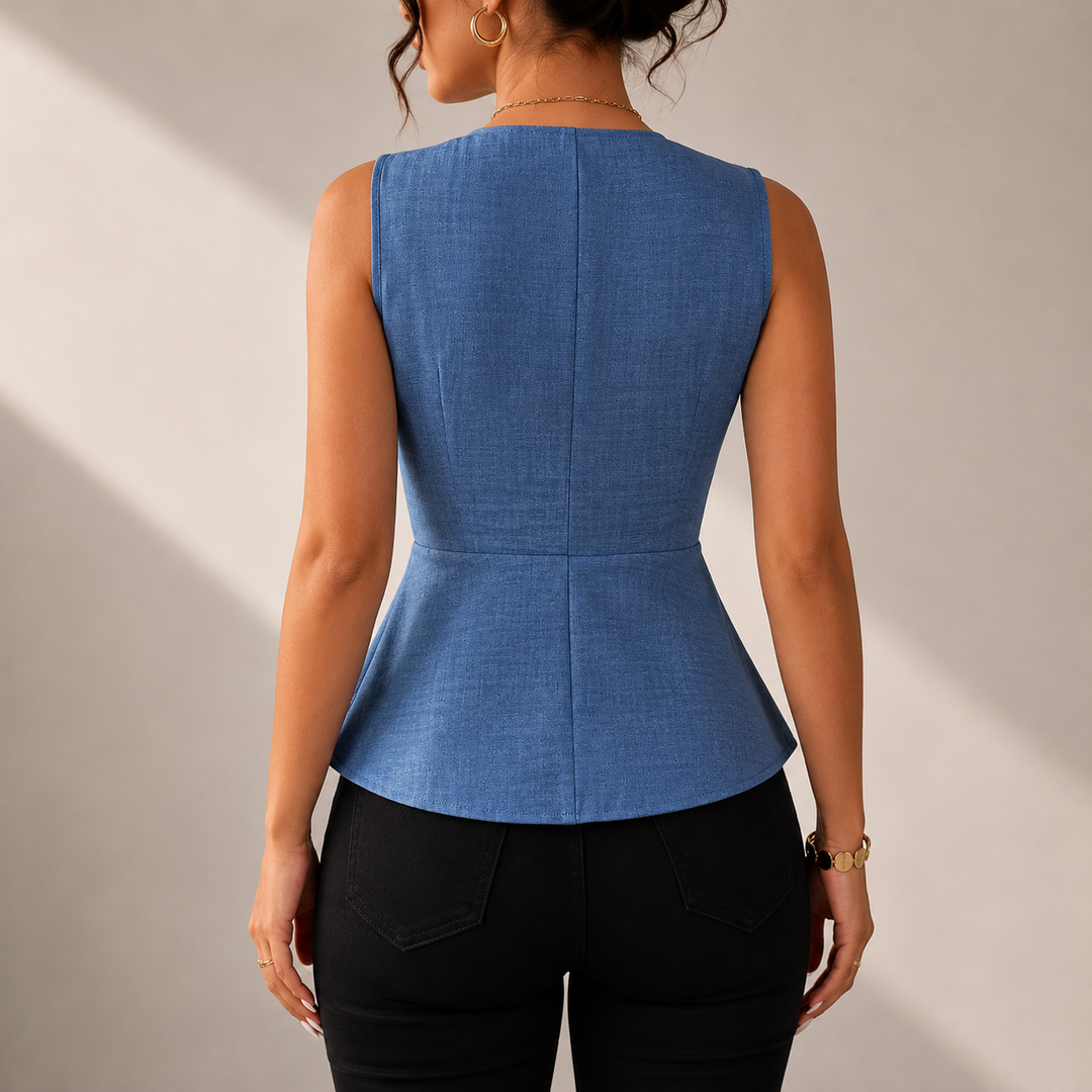 Rosalie | Peplum Blouse - Helen & Olivia Manhattan