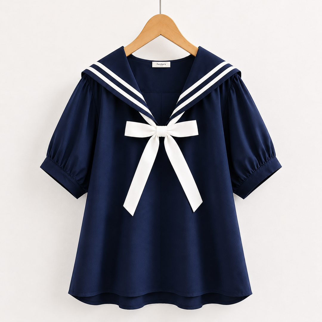 Selene | Sailor Cotton Blouse - Helen & Olivia Manhattan