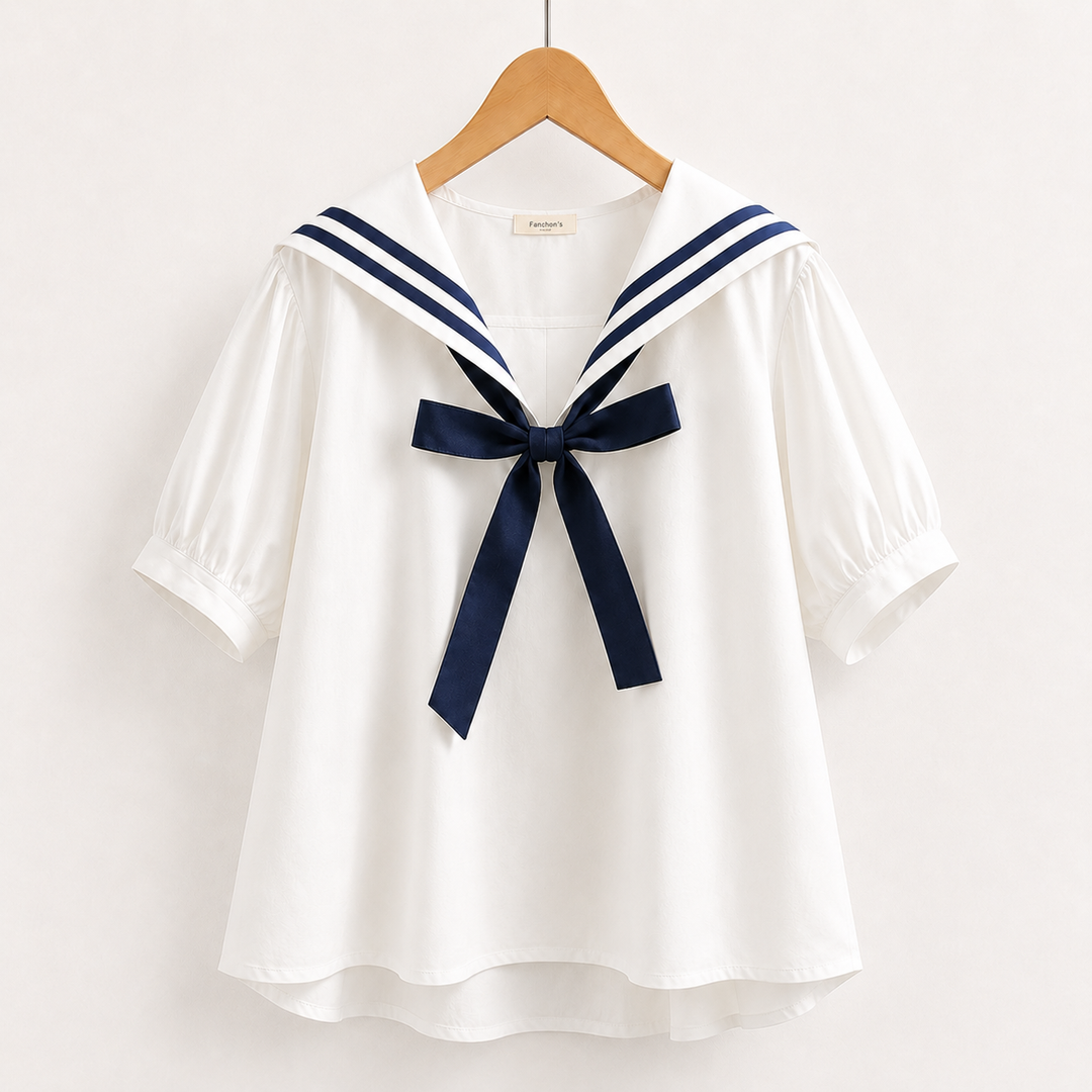 Selene | Sailor Cotton Blouse - Helen & Olivia Manhattan