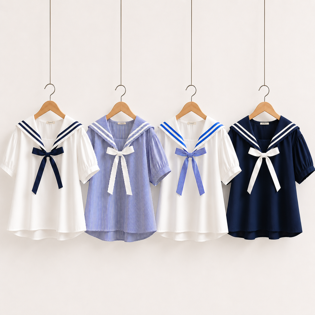 Selene | Sailor Cotton Blouse - Helen & Olivia Manhattan
