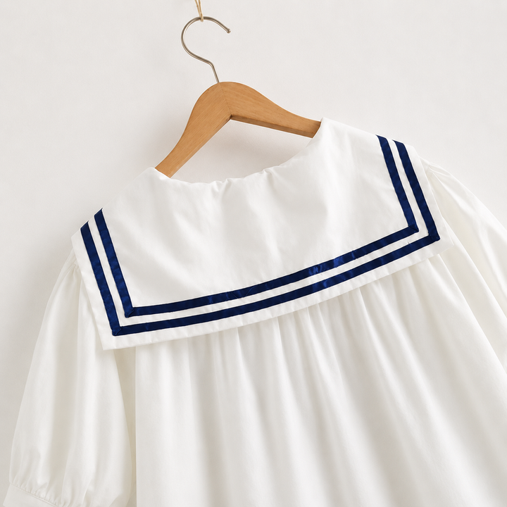 Selene | Sailor Cotton Blouse - Helen & Olivia Manhattan