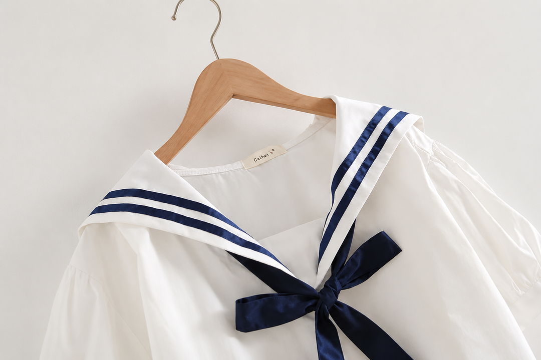 Selene | Sailor Cotton Blouse - Helen & Olivia Manhattan