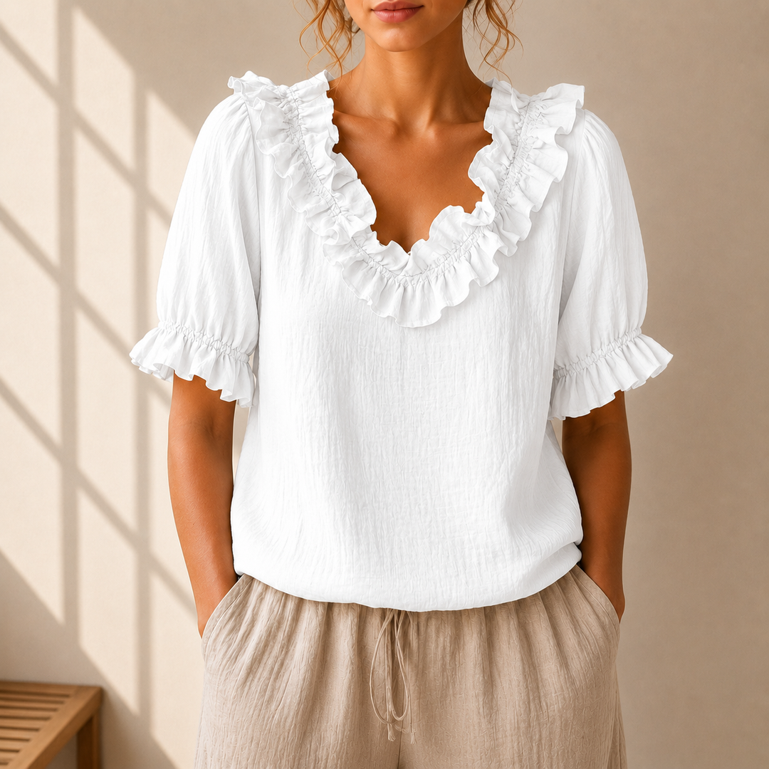 Linnea | Ruffle Blouse - Helen & Olivia Manhattan