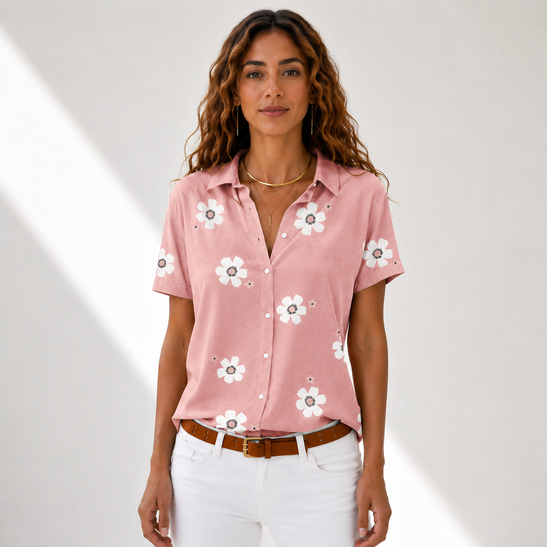 Amelie | Floral Button Shirt - Helen & Olivia Manhattan