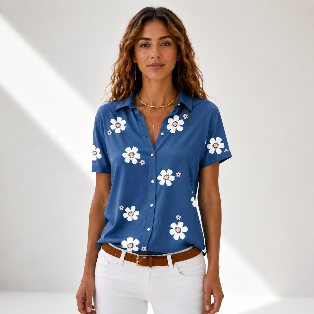 Amelie | Floral Button Shirt - Helen & Olivia Manhattan