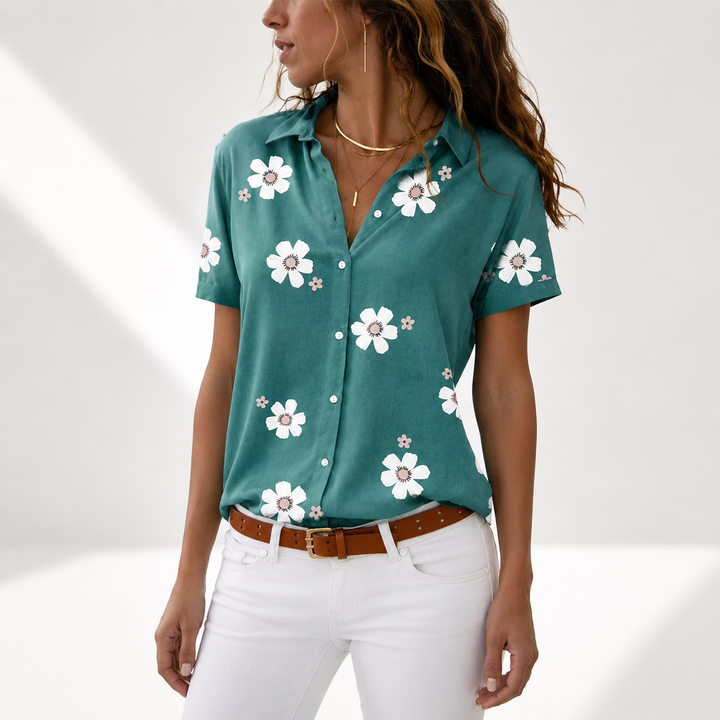 Amelie | Floral Button Shirt - Helen & Olivia Manhattan