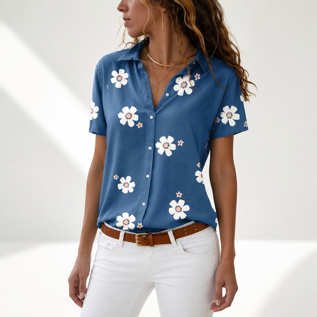 Amelie | Floral Button Shirt - Helen & Olivia Manhattan