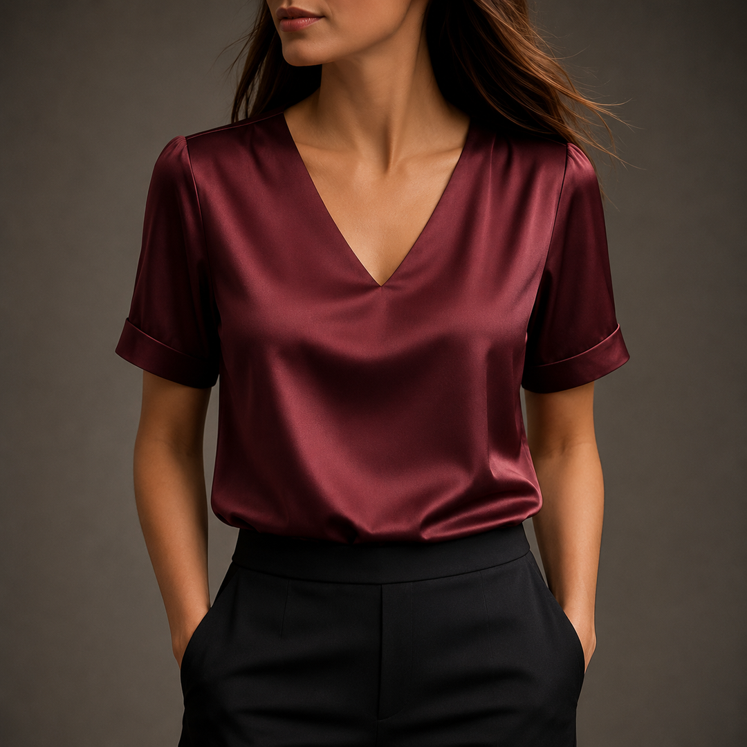 Audrey | V-Neck Blouse - Helen & Olivia Manhattan