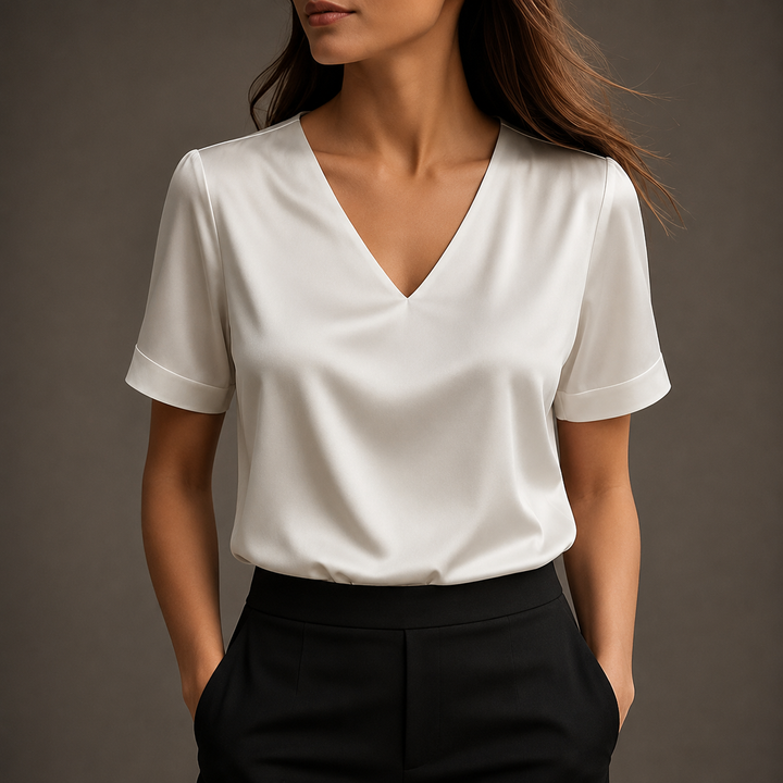 Audrey | V-Neck Blouse - Helen & Olivia Manhattan