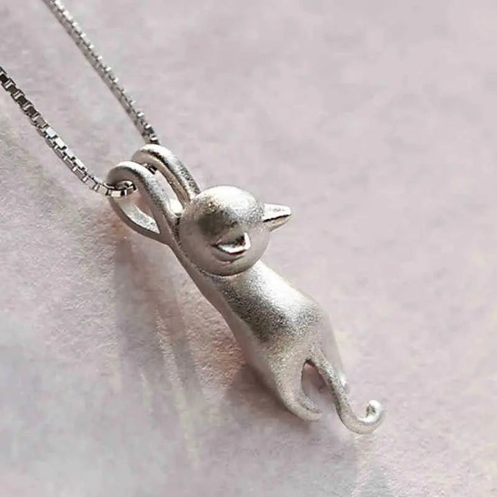 Necklace Fun with Kitten in Silver 925