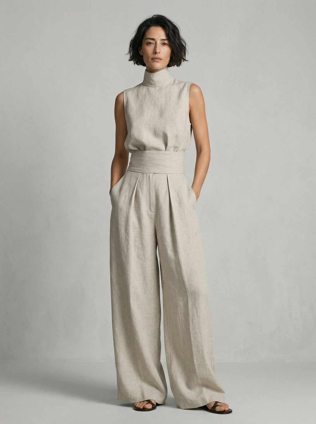 Esther | Minimalistisches ärmelloses Top-Set - Helen & Olivia Manhattan