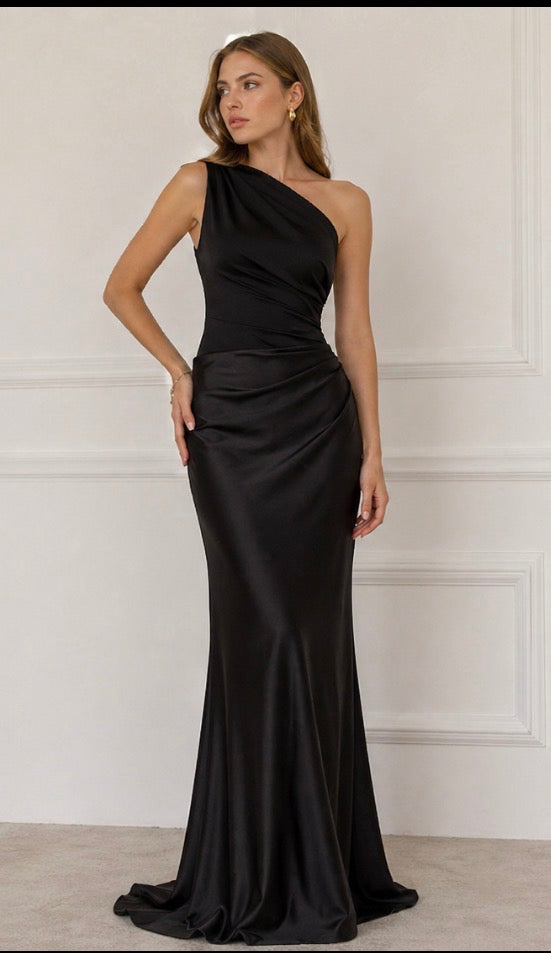 Maxi Dress with a Guilt in Satin