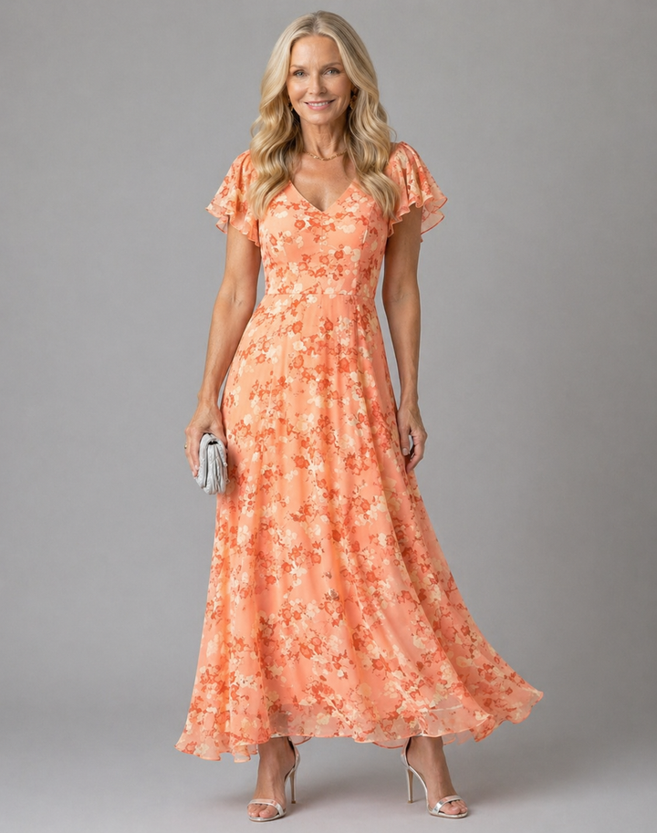 Glamorous dress that covers the belly