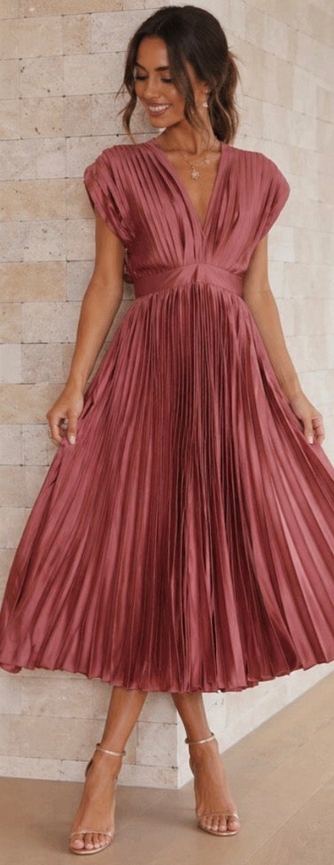 Timeless Pleated Midi Dress