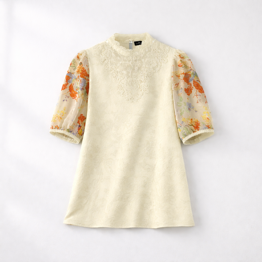 Caroline | Floral Sleeve Blouse - Helen & Olivia Manhattan