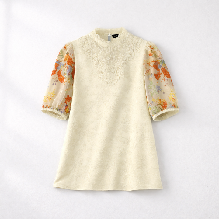 Caroline | Floral Sleeve Blouse - Helen & Olivia Manhattan