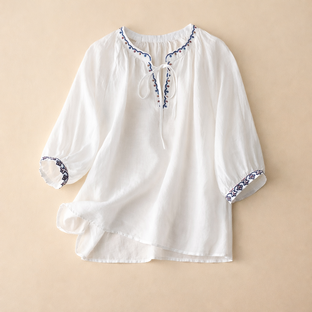 Emma | Linen Blouse - Helen & Olivia Manhattan