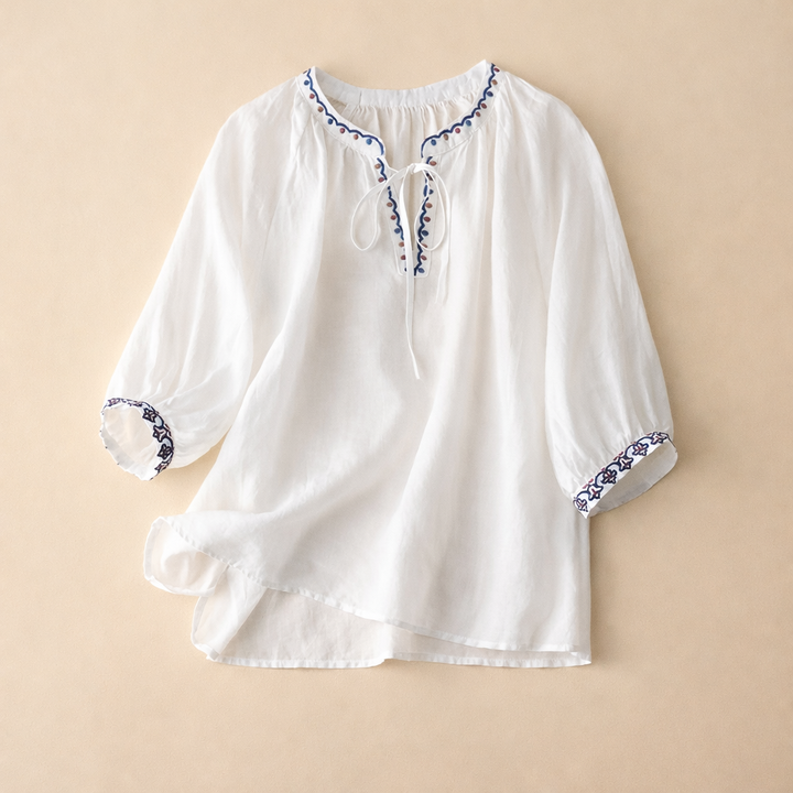 Emma | Linen Blouse - Helen & Olivia Manhattan