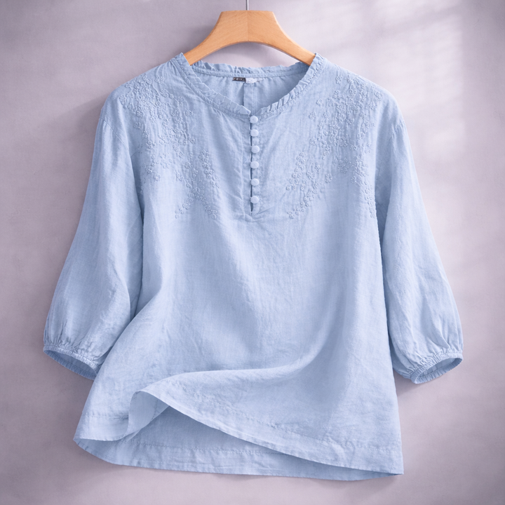 Marlow | Cotton Linen Top - Helen & Olivia Manhattan