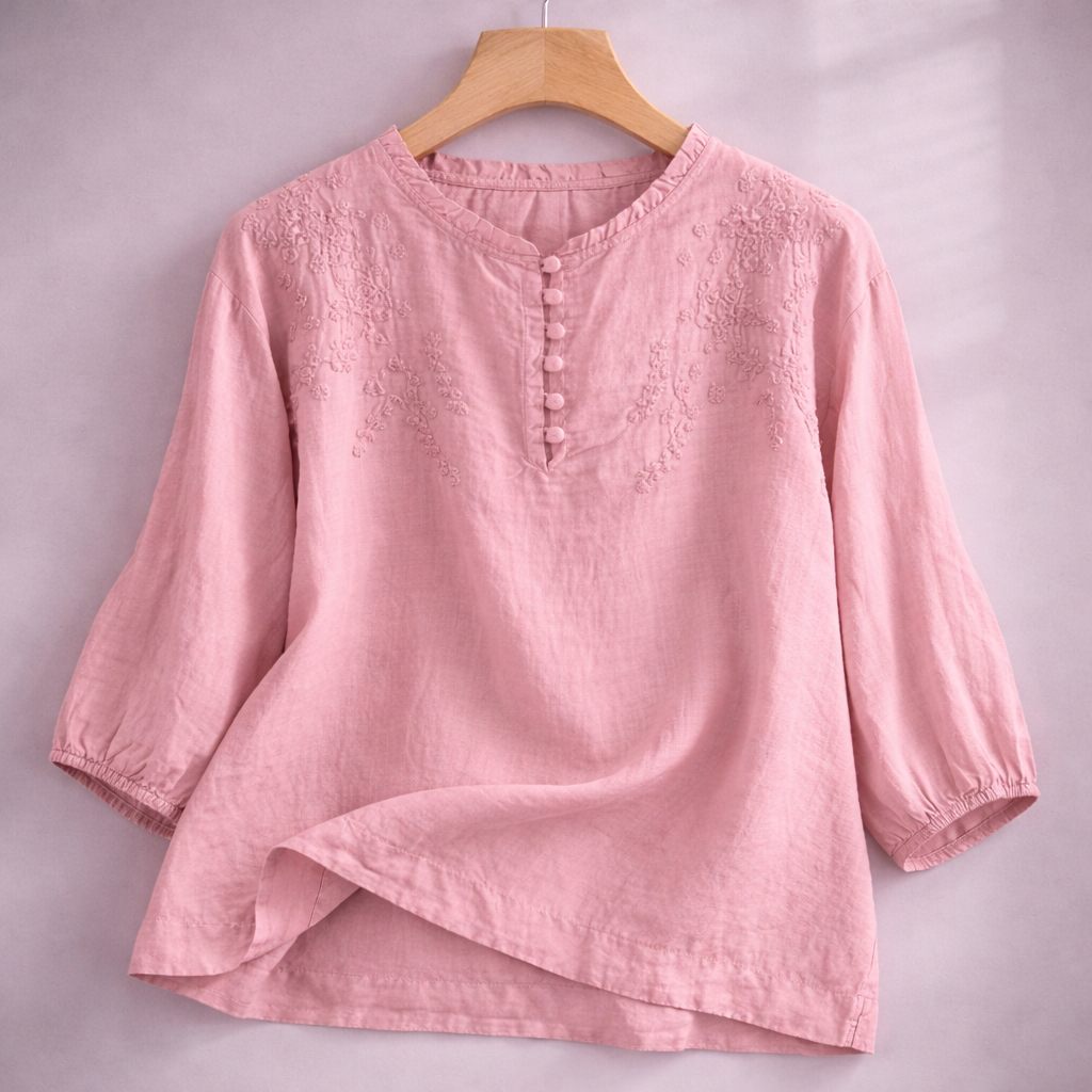 Marlow | Cotton Linen Top - Helen & Olivia Manhattan