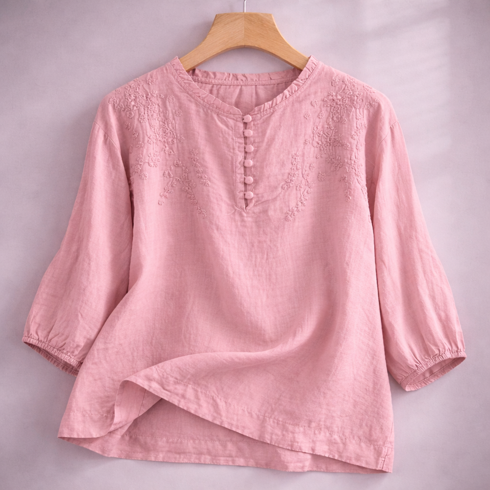 Marlow | Cotton Linen Top - Helen & Olivia Manhattan