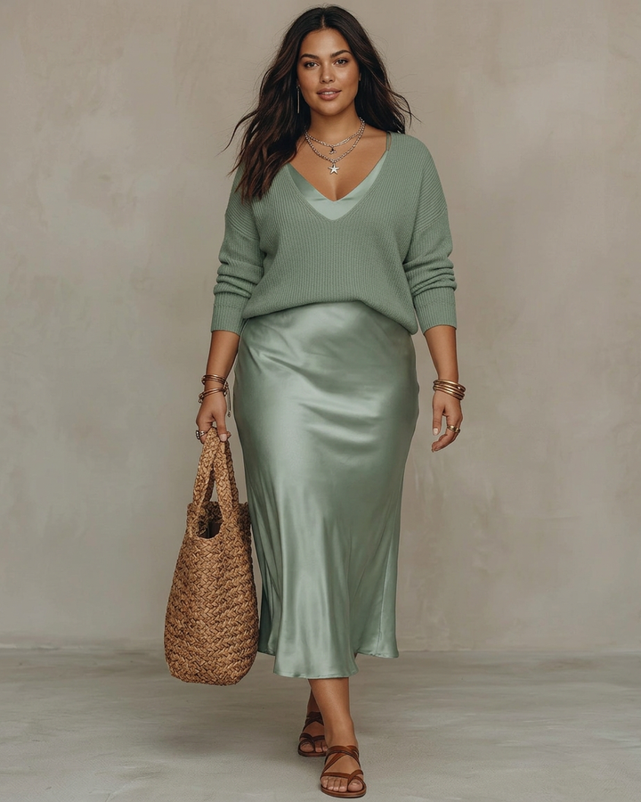 Alessia | Elegant Raso Midi Dress