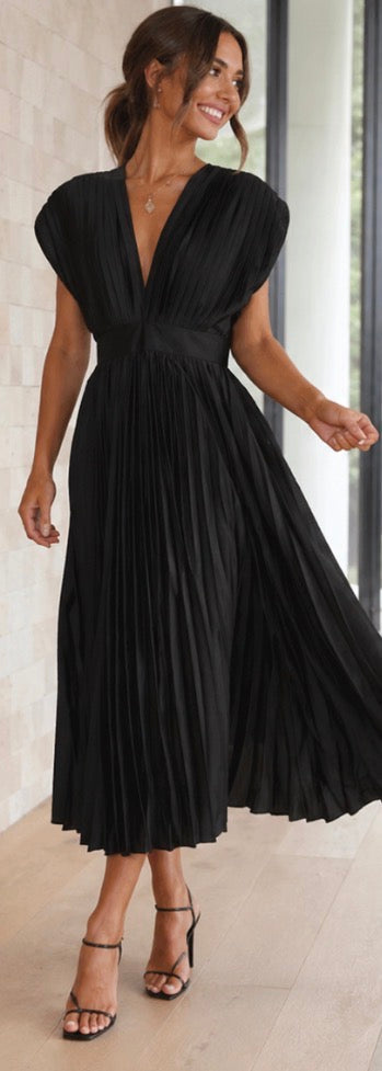 Timeless Pleated Midi Dress