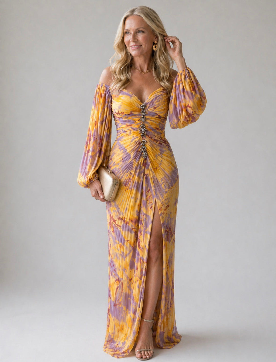 Elegant Dress with V-Neck