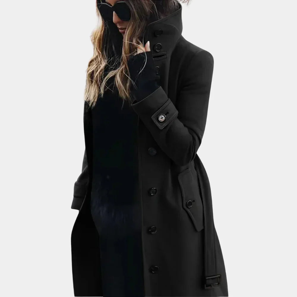Sophia | Stylish Tailored Trench Coat - Beige