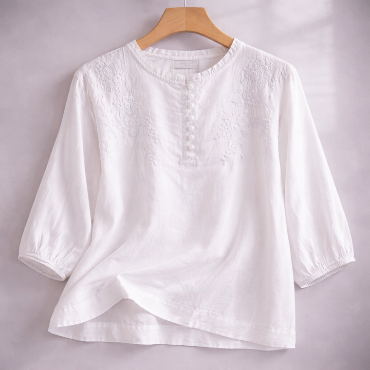 Marlow | Cotton Linen Top - Helen & Olivia Manhattan