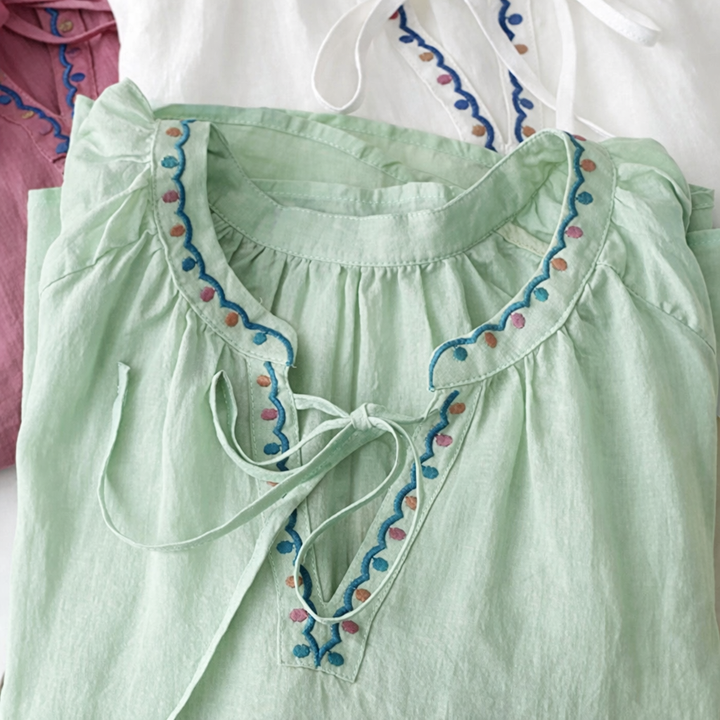 Emma | Linen Blouse - Helen & Olivia Manhattan