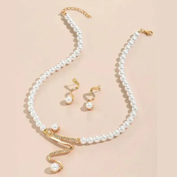 Se collana & orecchini with pearls naturali