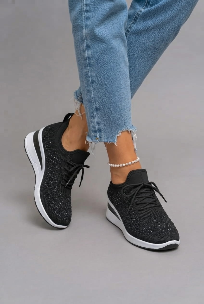 Alessia | Scarpe sportive comfort con dettagli di strass